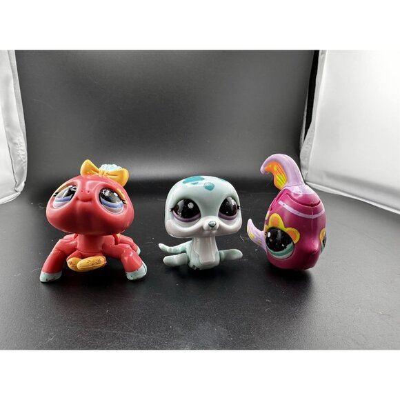 Littlest Pet Shop 2122 Seal 2124 Spider 2126 Angelfish LPS Authentic NOT WORKING - Picture 1 of 16